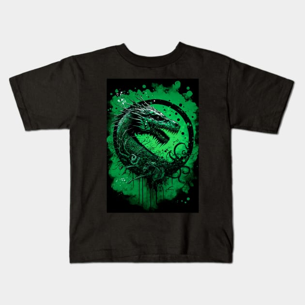 Mörk Borg Bestiary - Sea Serpent Kids T-Shirt by DodgyDogma